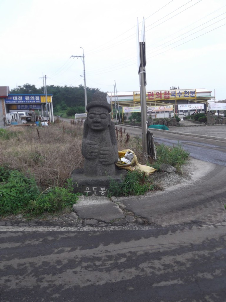 Biking around the island. This is one of the "common" island "sculptures"