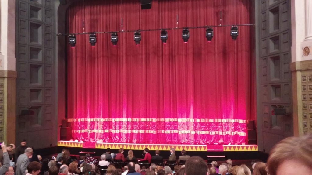 Waiting for the performance to start